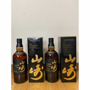 1円スタート【新品未開封】SUNTORY サントリー 山崎 18年 2本セット 700ml 43%　ホログラムシール付き