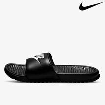 NIKE BENASSI JDI 343880 090/28cm 柔らかいミッドソールのフォームとジャージー素材の裏地/快適性でゆったりとした上質な履き心地を実現_画像3