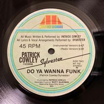 Patrick Cowley Featuring Sylvester / Do Ya Wanna Funk 【12inch】_画像4
