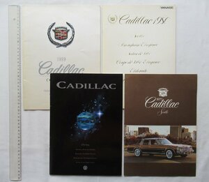 ★[68975・キャデラック 当時ものカタログ4点セット ] CADILLAC 1977, 1980, 1989, 1996。★