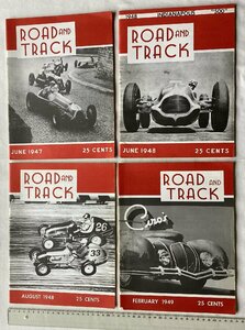 ★[69014・ROAD and TRACK誌 創刊号から 復刻版4冊セット ] 1947年6月号, 1948年6月号, 8月号, 1949年2月号。★