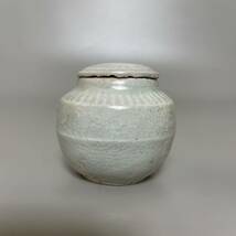 時代　青白磁　茶入　小壺　蓋付　唐物　茶道具　中国古美術　サイズ：高6.5cm_画像3