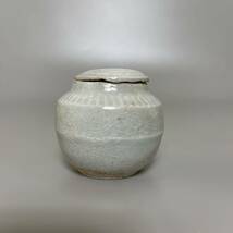 時代　青白磁　茶入　小壺　蓋付　唐物　茶道具　中国古美術　サイズ：高6.5cm_画像4