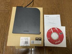 【中古】BUFFALO ブルーレイドライブ 外付け 薄型ポータブルBD BRXL-PTS6U3-BK/N