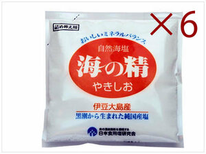 ［即決・送料無料］海の精 やきしお 詰替用 60g 6個セット 焼き塩 天然塩 健康塩 天日干し 減塩より良質な塩を