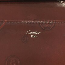 カルティエ ハッピーバースデー 二つ折り 財布 パテントレザー ボルドー カーフスキン Cartier_画像8