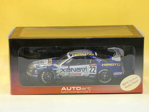 【ミニカー】オートアート　1/18　SKYLINE JGTC 2001 #22 XANAVI HIROTO GTR (R34) スカイライン AUTOart ※箱難あり【ジャンク扱】J5H2383