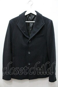 【SALE】Black by VANQUISH コート.イタリアンカラーウールシングル /ブラック/M O-21-11-21-001-Bl-ou-YM-ZT-M108