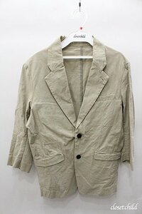 【SALE】NO ID. ジャケット.Cストレッチクレープノッチドラペル2B七部袖 /ベージュ/1 O-21-06-02-008-NO-ja-YM-ZT184