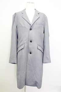 【SALE】NO ID. ジャケット.Pツイル千鳥エンボストラベルチェスターJKT /グレー/3 T-21-12-02-002-NO-ja-KN-ZT154