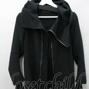 【SALE】gene parfum ジャケット.W-face Wool HighNeck Hooodie /ブラック/36 O-21-11-30-038-GE-ja-YM-ZT256の画像6