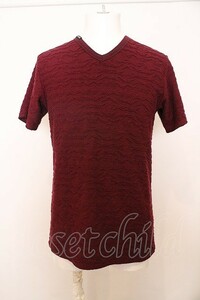 【SALE】BUFFALO BOBS / GRAIN(グレイン)ウェーブタックVネックTシャツ O-23-11-11-010-BU-ts-YM-ZT-M111