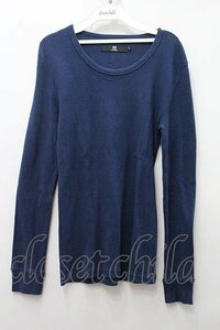 【SALE】CAMBIO カットソー.ストレッチテレコUネック /ネイビー/M O-22-05-22-061-CA-to-YM-ZT381