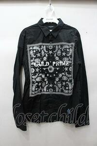 【SALE】GUILD PRIME シャツ.バンダナデザイン /ブラック/2 O-22-02-08-010-GU-sh-YM-ZT253