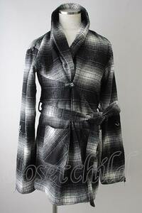 【SALE】million dollar orchestra コート.PLAID GOWN /ブラック/2 T-22-02-25-008-MI-ja-KN-ZT-M102