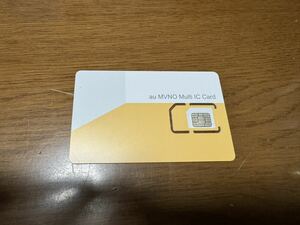 au MVNO Multi IC Card Nano IC Card 4G Volte 解約済み 動作確認など アクティベート nanosim iPhone Android Xperia GALAXY 送料込み 3