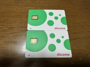 2枚 ドコモ docomo nano UIMカード AX07n 5G 4G 3G 解約済み 動作確認など アクティベート nanosim iPhone Android Xperia GALAXY 送料込