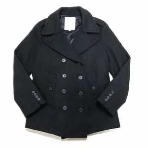 1円～ USA製 US NAVY PEA COAT MODIFIED MIL SPEC ウール メルトン Pコート ピーコート 大協産業 黒 size:L/ミリタリー 米軍 ジャケット