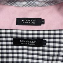 【2枚セット】 BURBERRY BLACK LABEL バーバリーブラックレーベル ボタンダウンシャツ サイズ:2 ギンガムチェック オックスフォード_画像6