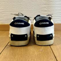 【CRIME LONDON／クライムロンドン】上代36,300円 DISTRESSED 42(26.5〜27cm) ローカット レザー スニーカー ／LEON フィリップモデル_画像4