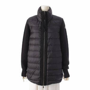 【モンクレール】Moncler　MAGLIONE TRICOT ニット ジップアップ ダウンジャケット アウター 94558 ブラック M 【中古】196822