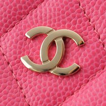 【シャネル】Chanel　1/12出マトラッセ ゴールド金具 クラシック マルチポーチ AP0225 ピンク 27番台 【中古】【正規品保証】199072_画像4