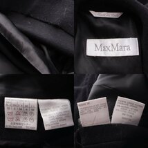【マックスマーラ】Max mara　ウール×アンゴラ チェスター ロングコート アウター ブラック 38 【中古】【正規品保証】195593_画像10