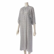 【セリーヌ】Celine　FOLK DRESS IN PRINTED SILK CREPON 花柄 シルク ワンピース 2R091757L ブルー 36 【中古】【正規品保証】198788_画像2