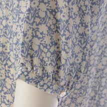 【セリーヌ】Celine　FOLK DRESS IN PRINTED SILK CREPON 花柄 シルク ワンピース 2R091757L ブルー 36 【中古】【正規品保証】198788_画像7