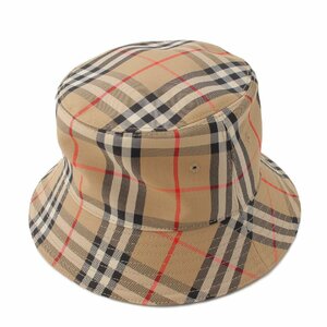 【バーバリー】Burberry　ヴィンテージチェック コットン バケットハット 帽子 8026927 アーカイブベージュ M 【中古】198953