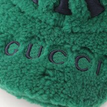 【グッチ】Gucci　MLB コラボ ロゴ シェアリング ベースボール キャップ 帽子 713773 グリーン M 未使用【中古】【正規品保証】199629_画像5