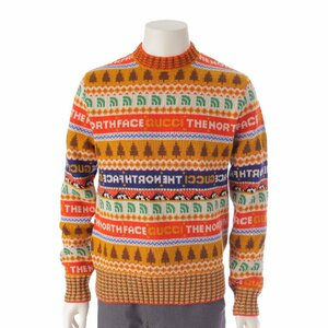 [ Gucci ]Gucci North Face сотрудничество мужской Logo вязаный свитер 676853 многоцветный XS [ б/у ][ стандартный товар гарантия ]199665