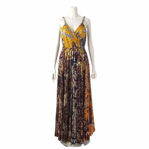 [ Dior ]DIOR 20C total pattern pleat cotton dress long One-piece 011L72ACMIX multicolor F34 [ used ][ regular goods guarantee ]197071