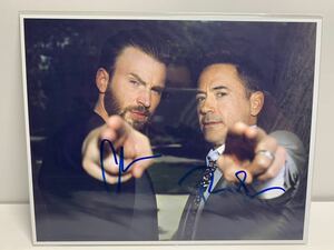 ロバート・ダウニー・Jr クリス・エヴァンス　サイン入り写真　証明書付き　映画俳優　サイン　写真　現状品