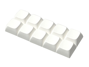 Замена замены замены клавиши бланк (белая) высота 9,5 мм (набор 10)