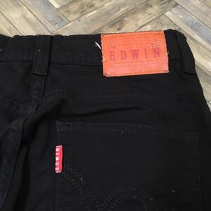 yaM1233 Edwin pants Junior 160 size black knees ... equipped 