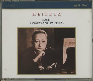 CD/2CD/ ハイフェッツ / バッハ：無伴奏ヴァイオリンのためのソナタとパルティータ 全曲 / 国内盤 ライナー(うすシミ) R25C-1017/18 31227