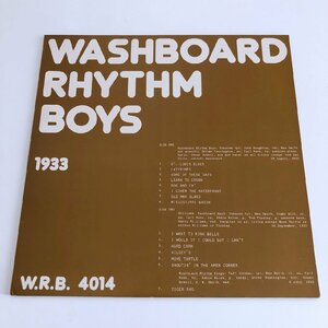 LP/ WASHBOARD RHYTHM BOYS / 1933 / イタリア盤 W.R.B. WRB4014 40119