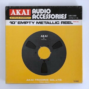 オープンリール 10号 AKAI R10M-BL 元箱付き ブラック 空リール メタルリール 使用済み 現状品