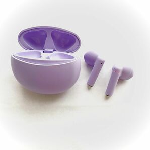 Bluetooth ワイヤレスイヤホン 紫 パープル 可愛い インナーイヤー型