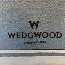 ウェッジウッド　シルクスカーフ　食器柄　青系　サイズ約87×87cm_画像3