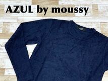 ☆送料無料☆ AZUL by moussy アズールバイマウジー 未使用 長袖 Tシャツ ロンT メンズ XS ネイビー トップス 即決_画像1