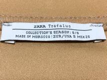 ☆送料無料☆ ZARA Trafalue ザラ トラファ 古着 ジップアップ ブルゾン ジャンパー レディース S ベージュ アウター 中古 即決_画像7