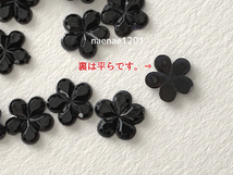 デコパーツ 花 ミニミニパーツ ブラック 黒 フラワー 500個セット 未使用品 デコパーツ ハンドメイド_画像3