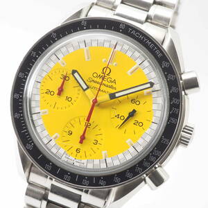 オメガ スピードマスター レーシング シューマッハ Ref,175.0032.1 Cal,1143 OMEGA Speedmaster自動巻 イエローダイヤル 男性[55681199-BO3