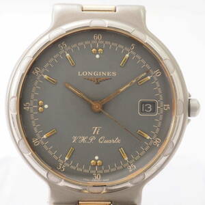 ロンジン コンクエスト Ref,4981.3 Cal,L174.2 LONGINES Conquest Ti V.H.P デイト チタン クォーツ グレー ボーイズ腕時計[22091627-BN3