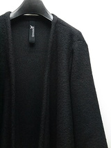 SALE30%OFF/Ground Y・グラウンドワイ/BEAVER DRAPING CARDIGAN/BLACK・3_画像3