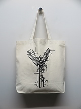 Ground Y・グラウンドワイ/Cotton canvas LOGO TOTE BAG/OFF WHITE_画像1