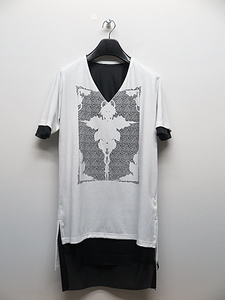 SALE30%OFF/kiryuyrik・キリュウキリュウ/BEA TENJIKU Layered T-Shirt/WHTBLK・S