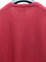 SALE30%OFF/Yohji Yamamoto・ヨウジヤマモト/SUPER120 WOOL AIR PLAIN STITCH LAYERED R NECK T/レッド・3_画像6